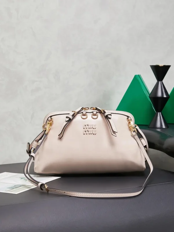 Miu Miu Beige Leather Crossbody Bag image 1