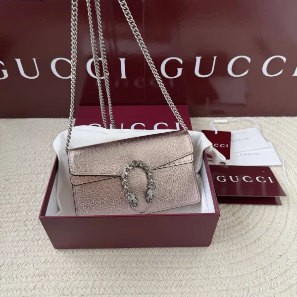 Gucci Metallic Rose Gold Chain Shoulder Bag image 1