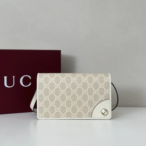 Gucci Monogram Crossbody Bag with White Trim image 1