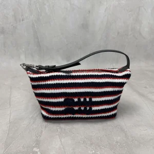 Miu Miu Striped Crochet Shoulder Bag image 1