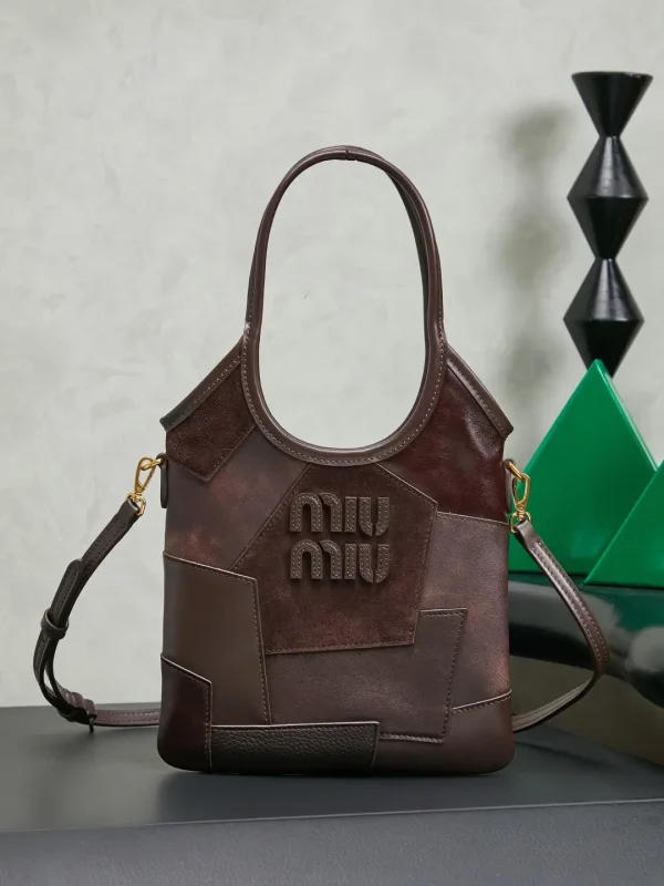 Miu Miu Mini Patchwork Tote Bag with Detachable Strap image 1