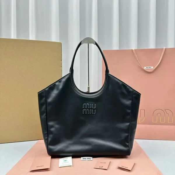 Miu Miu Embossed Logo Large Tote Bag image 1