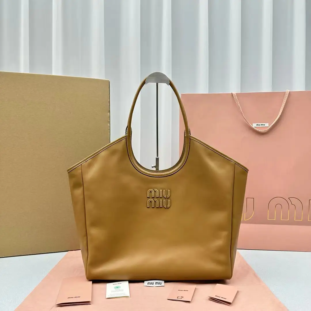 Miu Miu Embossed Logo Large Tote Bag image 1