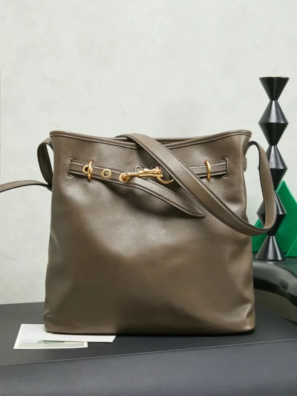 Miu Miu Taupe Bucket Bag image 1