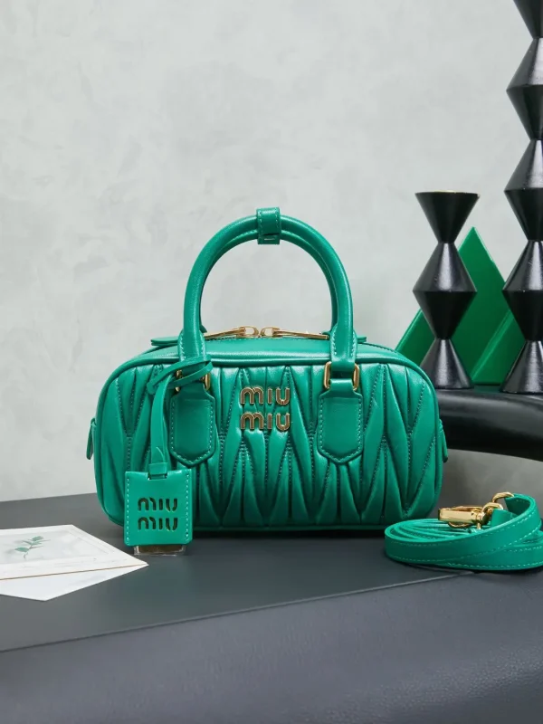 Miu Miu Quilted Leather Bowling Bag image 1