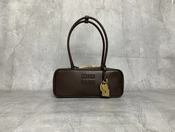 Miu Miu Dark Brown Leather Shoulder Bag image 1