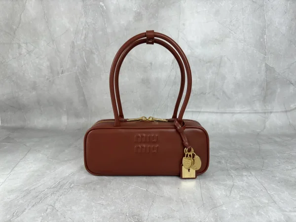 Miu Miu Brown Leather Shoulder Bag image 1