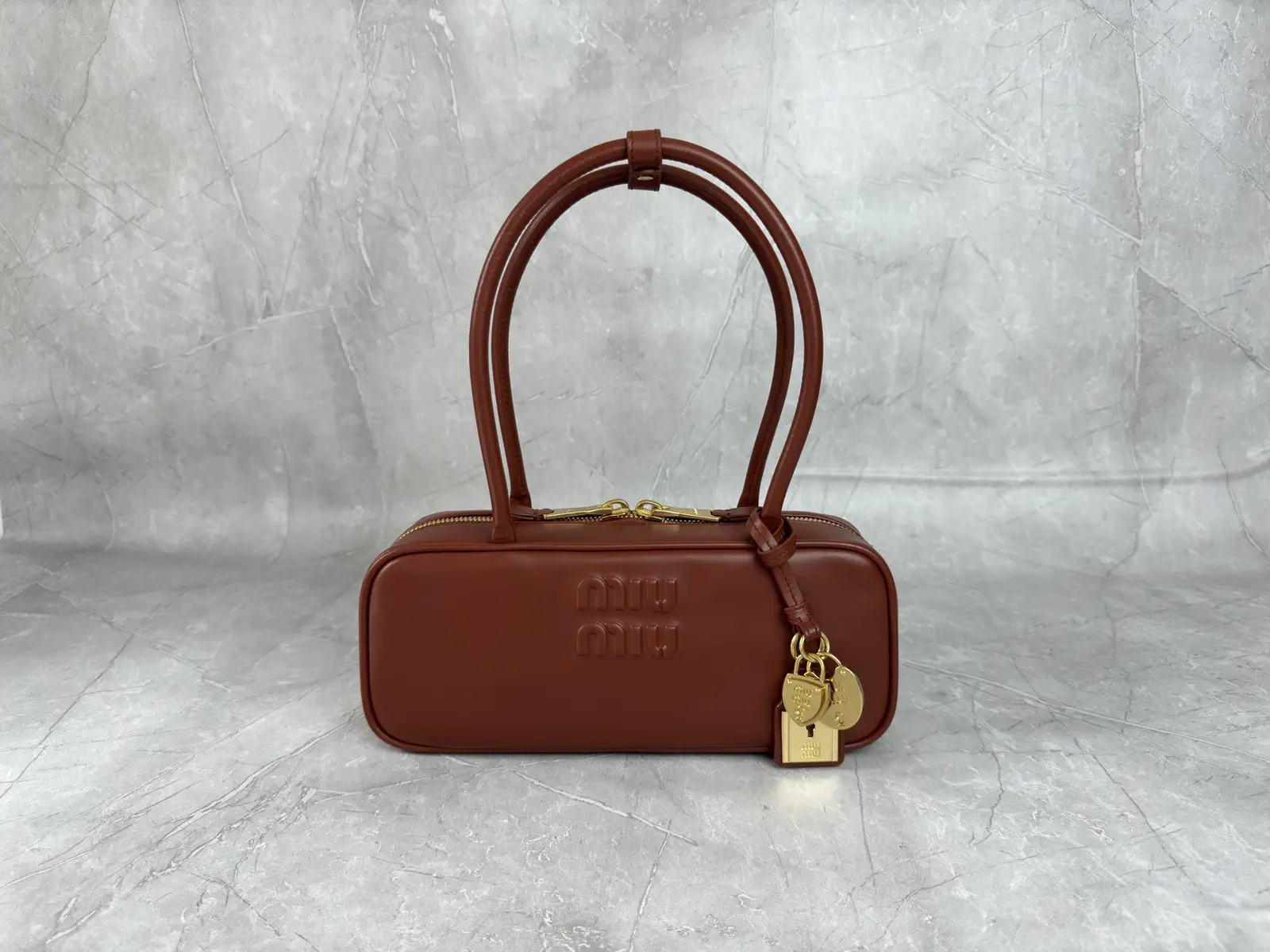 Miu Miu Brown Leather Shoulder Bag image 1