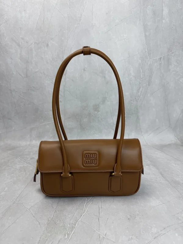 Miu Miu Brown Leather Shoulder Bag image 1