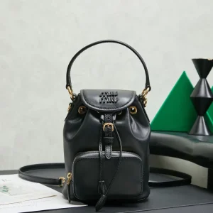 Miu Miu Black Leather Mini Bucket Bag image 1