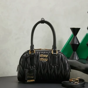 Miu Miu Quilted Leather Bowling Bag image 1
