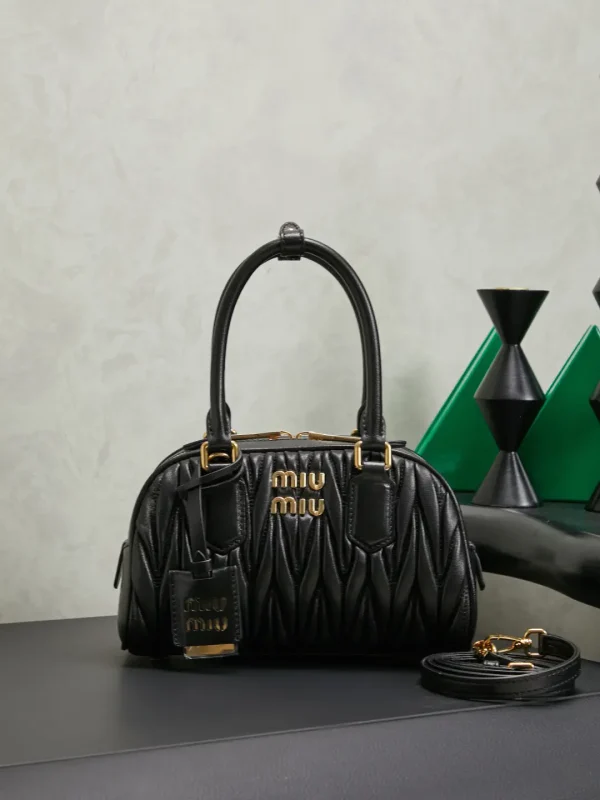 Miu Miu Quilted Leather Bowling Bag image 1