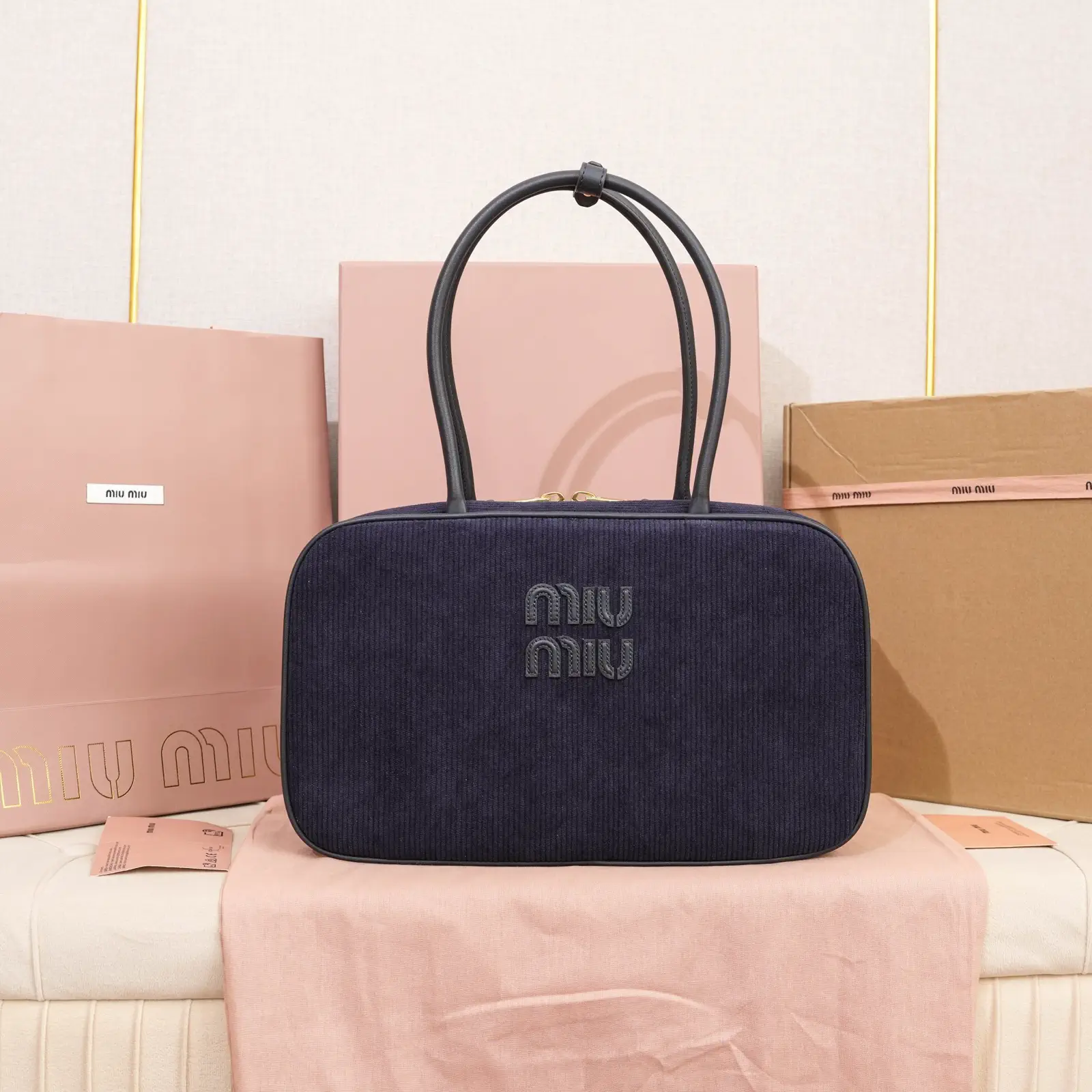 Miu Miu Corduroy Top Handle Bag image 1
