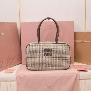 Miu Miu Houndstooth Top Handle Bag image 1