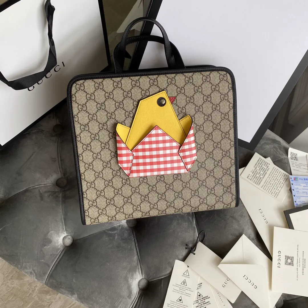 Gucci Monogram Chick Applique Top Handle Bag image 1