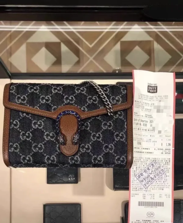 Gucci GG Monogram Denim Dionysus WOC Bag image 1