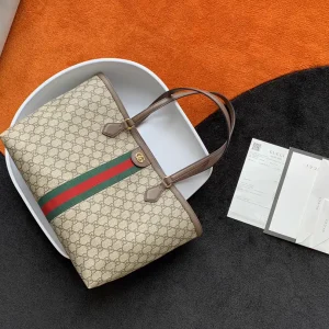 Gucci Monogram Web Stripe Tote Bag image 1