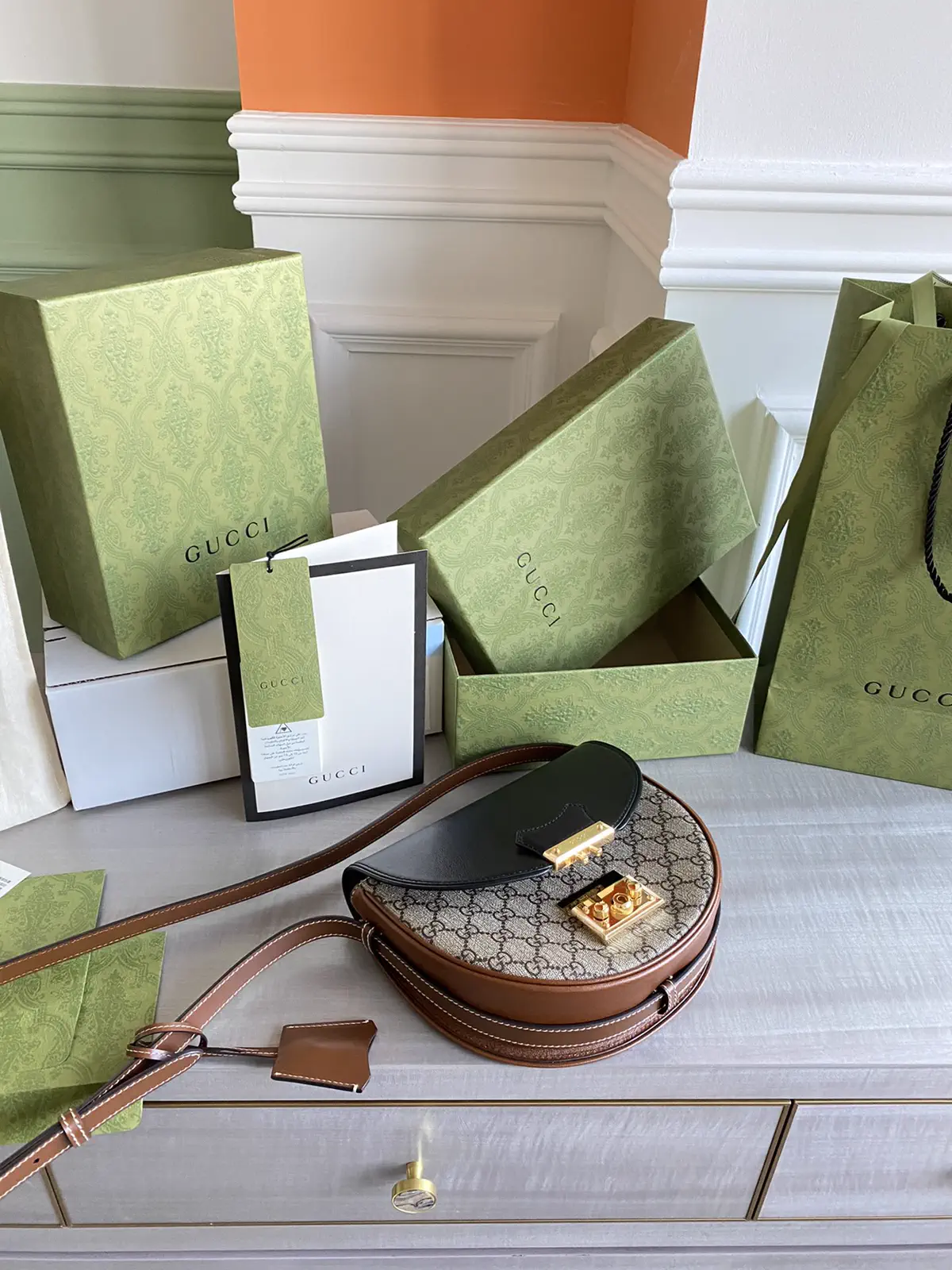 Gucci Padlock Monogram Canvas Shoulder Bag image 1