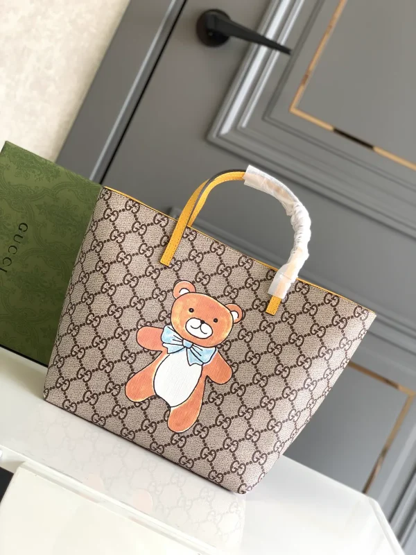 Gucci Teddy Bear Print GG Monogram Tote Bag image 1