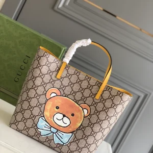 Gucci Teddy Bear Print Monogram Tote Bag image 1