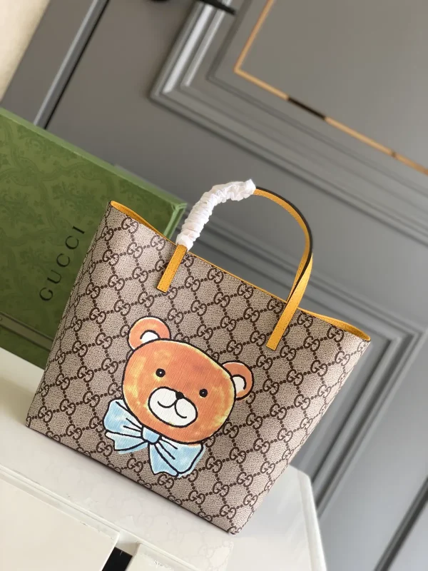 Gucci Teddy Bear Print Monogram Tote Bag image 1