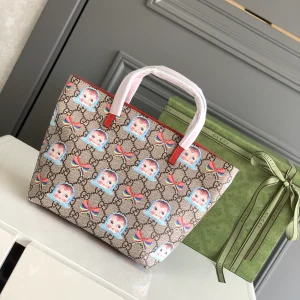 Gucci Doll Print Monogram Top Handle Bag image 1