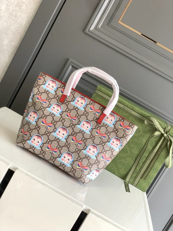 Gucci Doll Print Monogram Top Handle Bag image 1