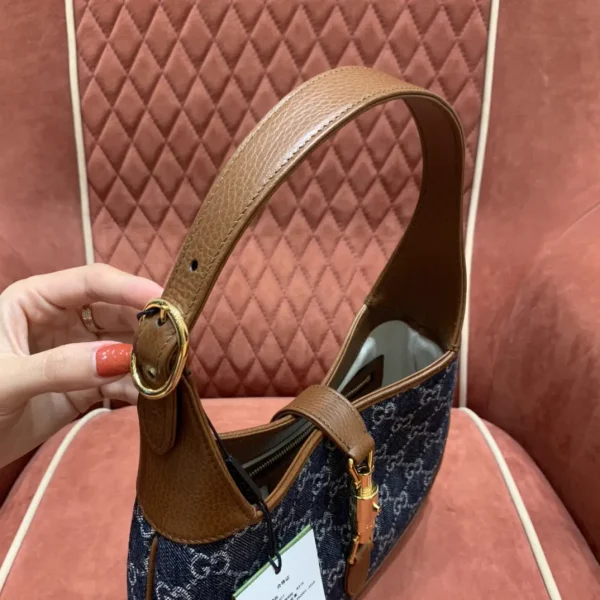 Gucci Denim Monogram Shoulder Bag image 1