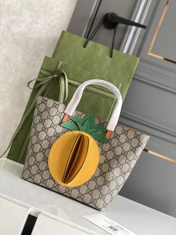 Gucci Pineapple Applique GG Monogram Tote Bag image 1