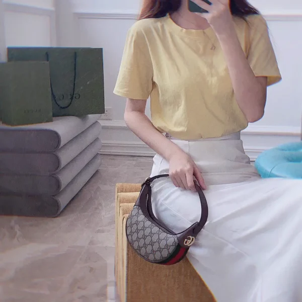 Gucci Monogram Mini Crescent Shoulder Bag image 1