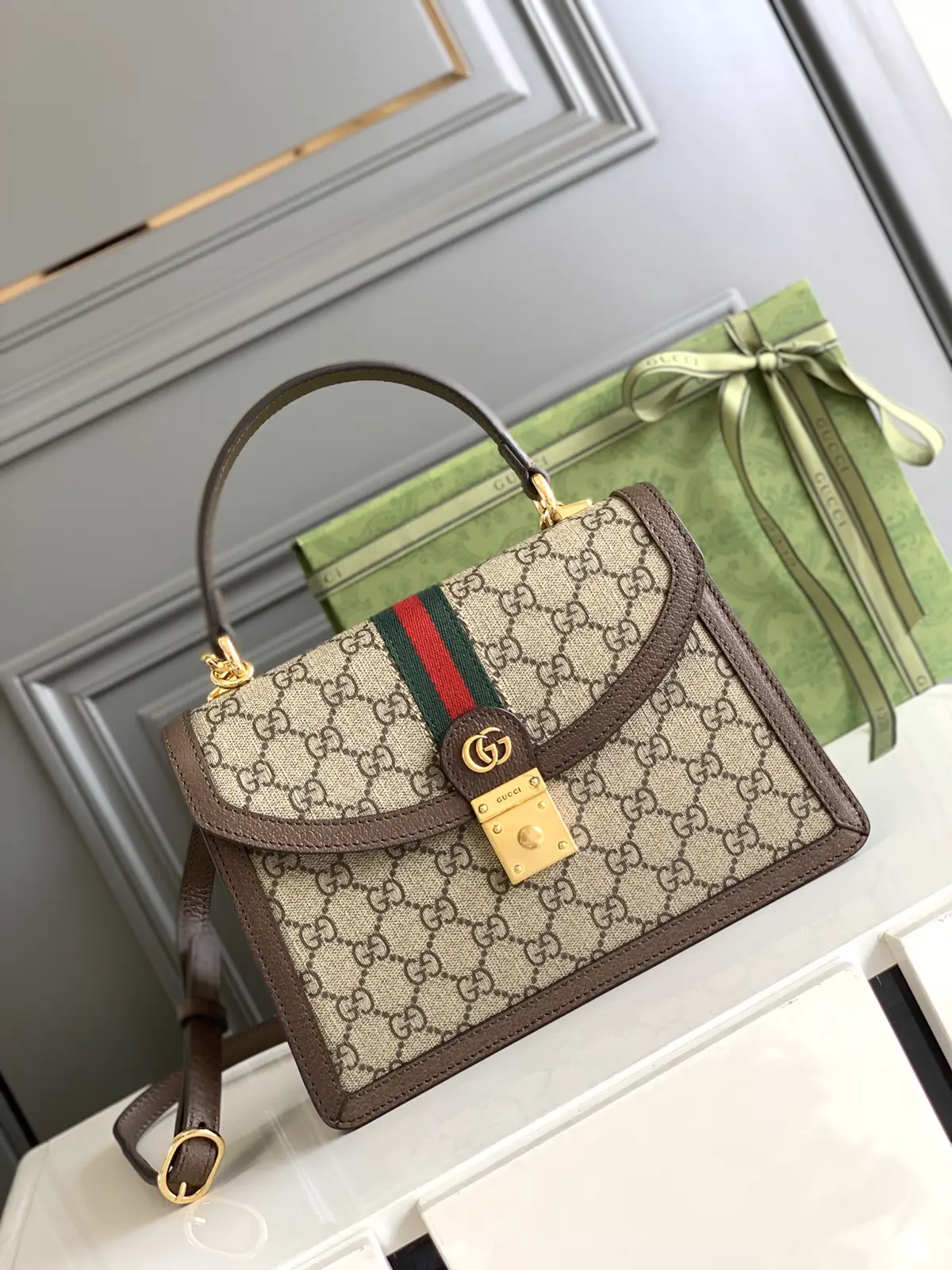 Gucci Ophidia GG Monogram Top Handle Bag image 1
