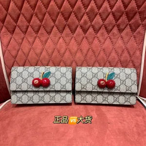 Gucci GG Monogram Cherry Applique Wallet image 1