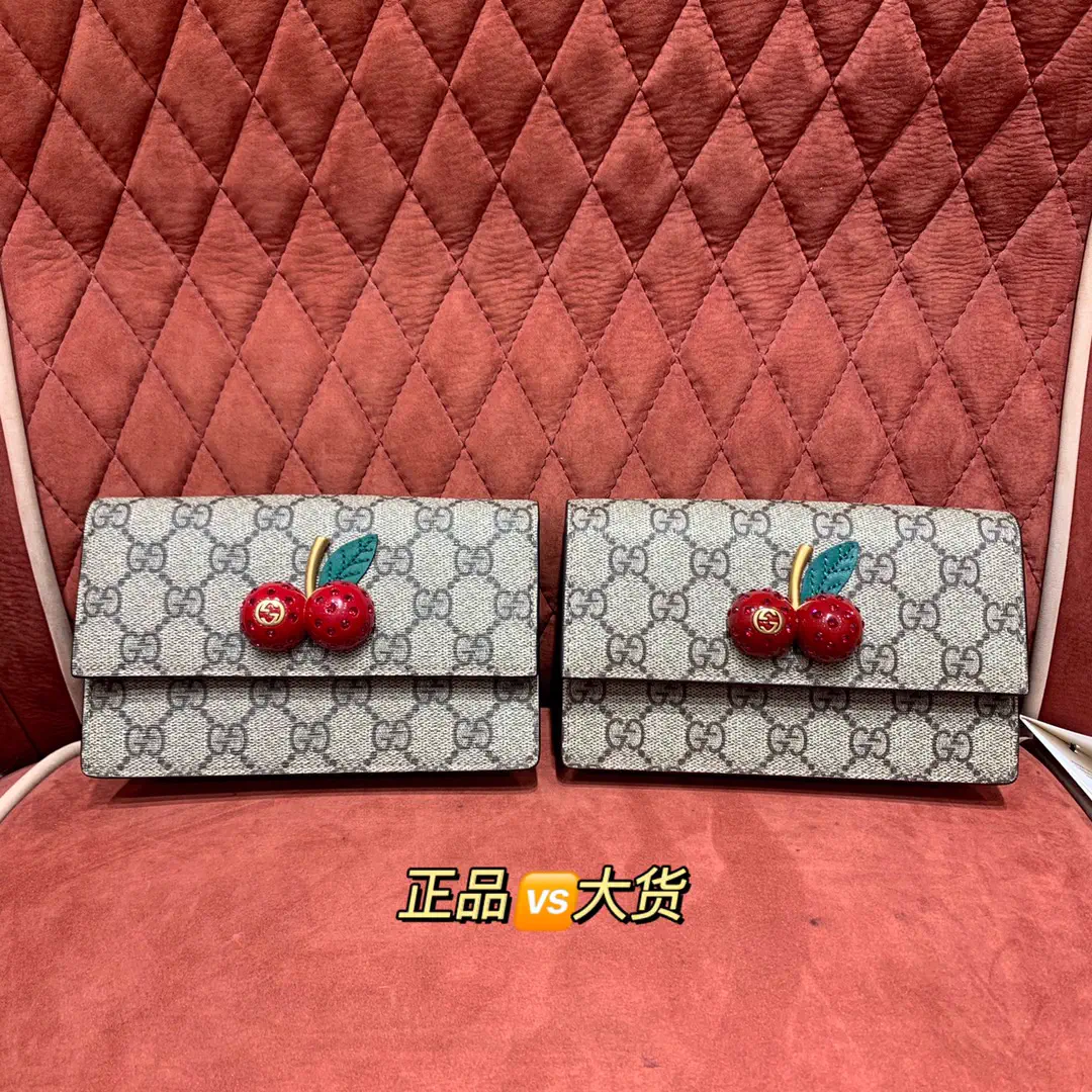 Gucci GG Monogram Cherry Applique Wallet image 1
