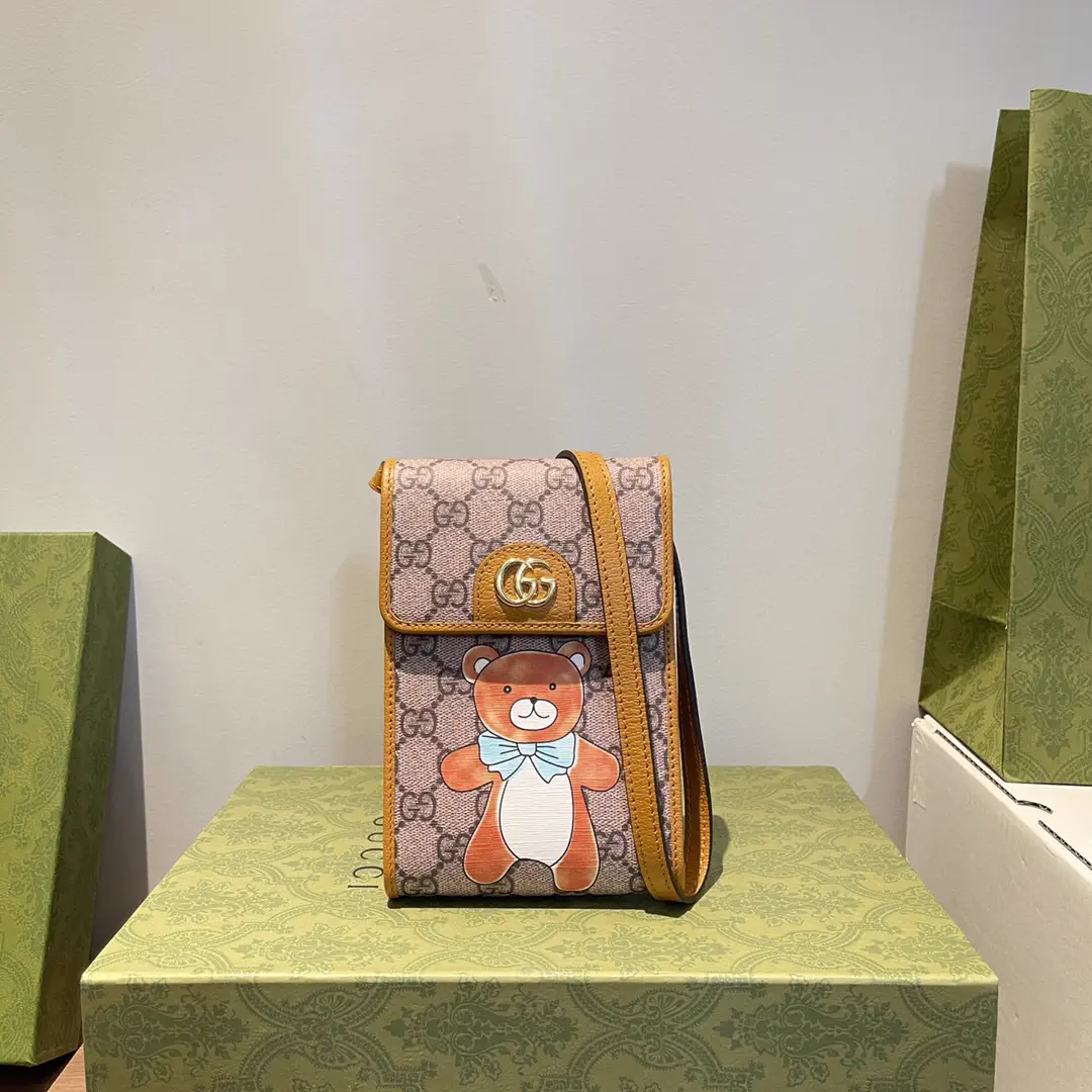 Gucci Teddy Bear Print GG Monogram Crossbody Bag image 1