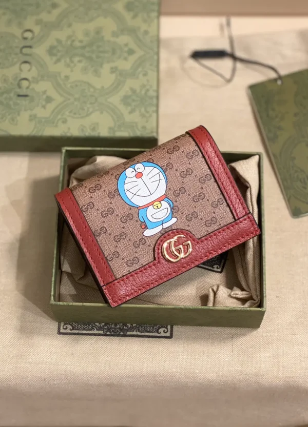 Gucci Doraemon Print Monogram Wallet image 1