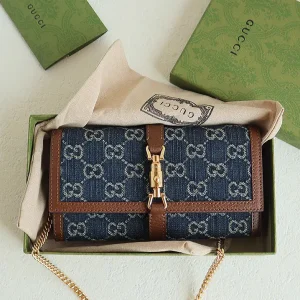 Gucci GG 1961 Denim Chain Wallet image 1
