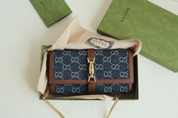 Gucci GG 1961 Denim Chain Wallet image 1
