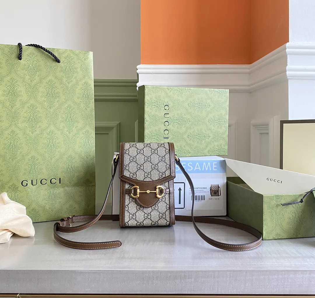Gucci Horsebit 1955 Monogram Phone Crossbody Bag image 1