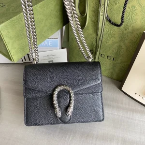 Gucci Black Leather Dionysus Shoulder Bag image 1