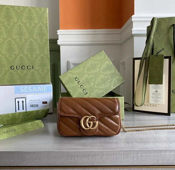 Gucci Brown Quilted Crossbody Bag image 1