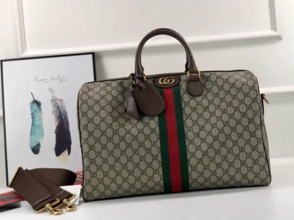 Gucci Monogram Web Stripe Duffle Bag image 1