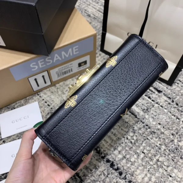 Gucci Black Bee Print Wallet image 1