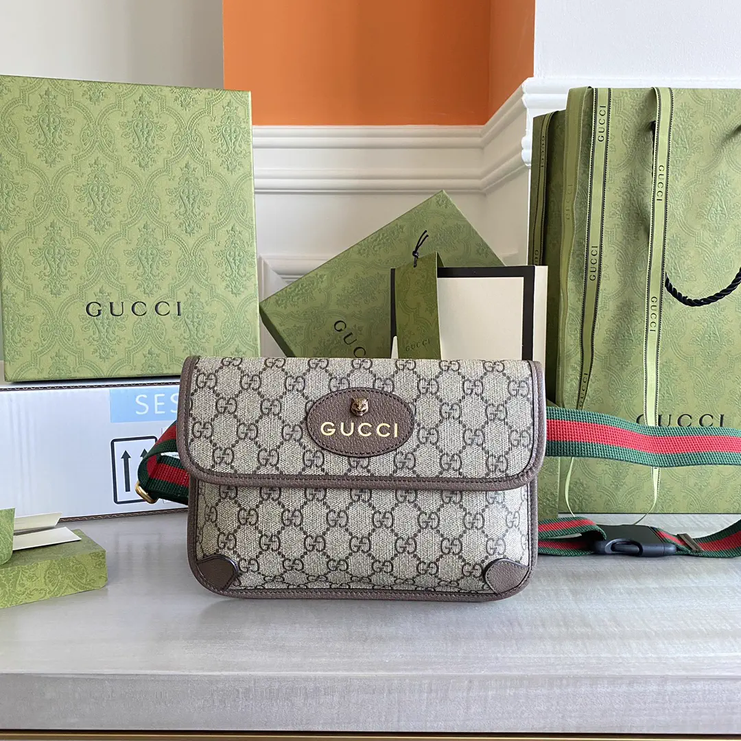 Gucci GG Monogram Belt Bag with Web Strap image 1
