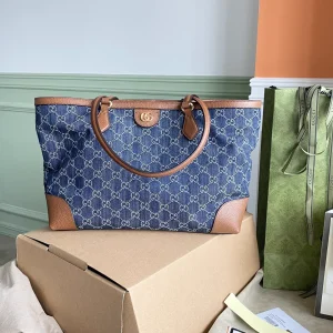 Gucci GG Monogram Denim Tote Bag image 1
