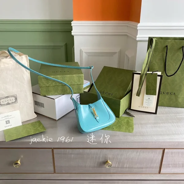 Gucci Turquoise Mini Shoulder Bag with Detachable Strap image 1