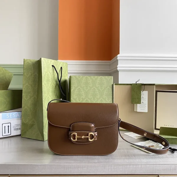 Gucci Horsebit Brown Shoulder Bag image 1