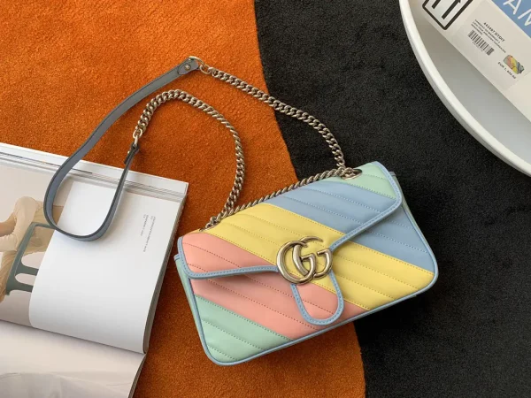 Gucci Pastel Stripe Quilted Shoulder Bag image 1