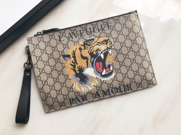 Gucci Tiger Print GG Monogram Clutch image 1
