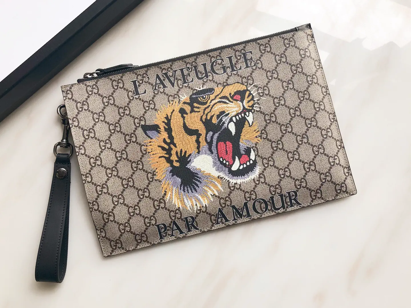 Gucci Tiger Print GG Monogram Clutch image 1