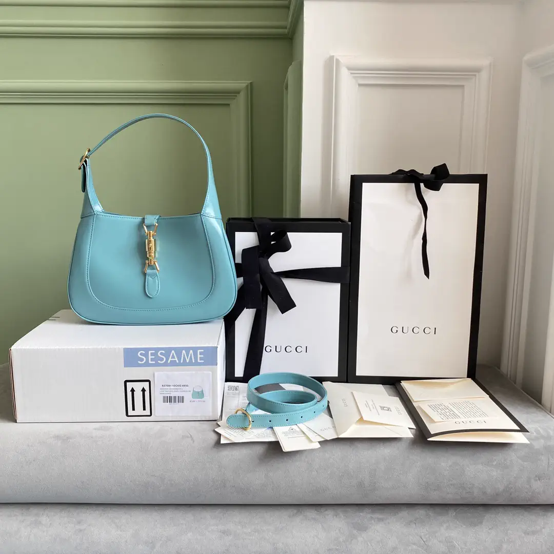 Gucci Light Blue Leather Shoulder Bag image 1
